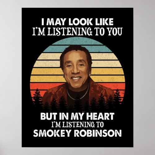 Vintage Smokey Robinsons Lovers Gift Men Women Poster