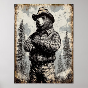 Vintage Smokey the Bear High Resolution Poster