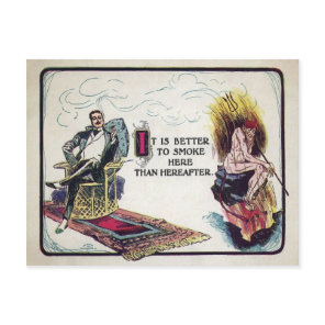 Vintage Smoking Ad Postcard