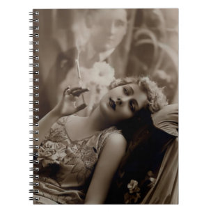 Vintage Smoking Roaring Twenties Flapper Notebook