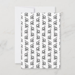 Vintage Snake Art CUSTOM BACKGROUND COLOR Thank You Card