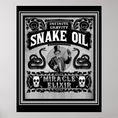 Vintage Snake Oil Peddler Elixir Poster