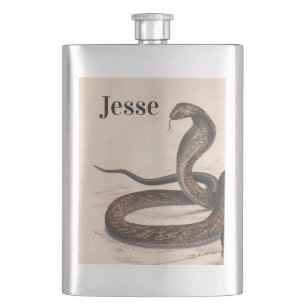 Vintage Snake Painting Classic Flask