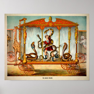 Vintage Snake Wagon Poster