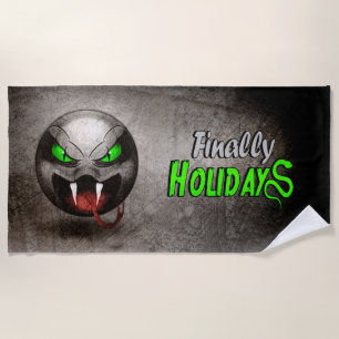 Vintage Snakemoji Beach Towel