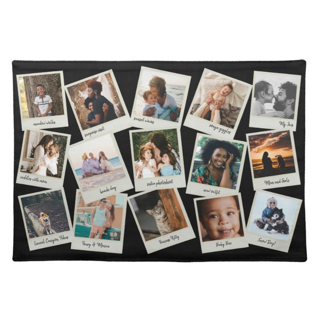 Vintage Snapshots Photo Cloth Placemat (Front)