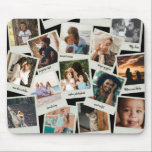 Vintage Snapshots Photo Mouse Pad<br><div class="desc">Customize with your Instagram photos or other small photos and arrange/crop within frames,  or move them wherever you want. Background color is customizable. The labels are also option,  delete or add more as desired.</div>