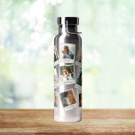 Vintage Snapshots Photo Water Bottle<br><div class="desc">Personalized captions over 15 photos with vintage style frame; metal bottle looks like photos taped to the refrigerator!</div>