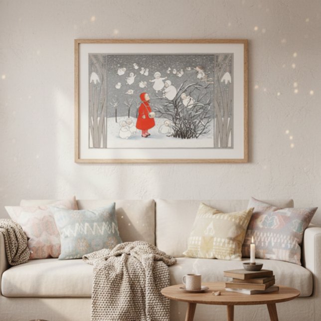 Vintage Snow Children and Angels Nursery  Poster (Creator Uploaded)