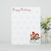 Vintage Snow Family Letterhead (Standing Front)