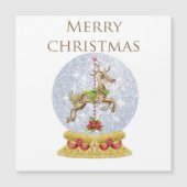 Vintage snow globe magnet (Front)