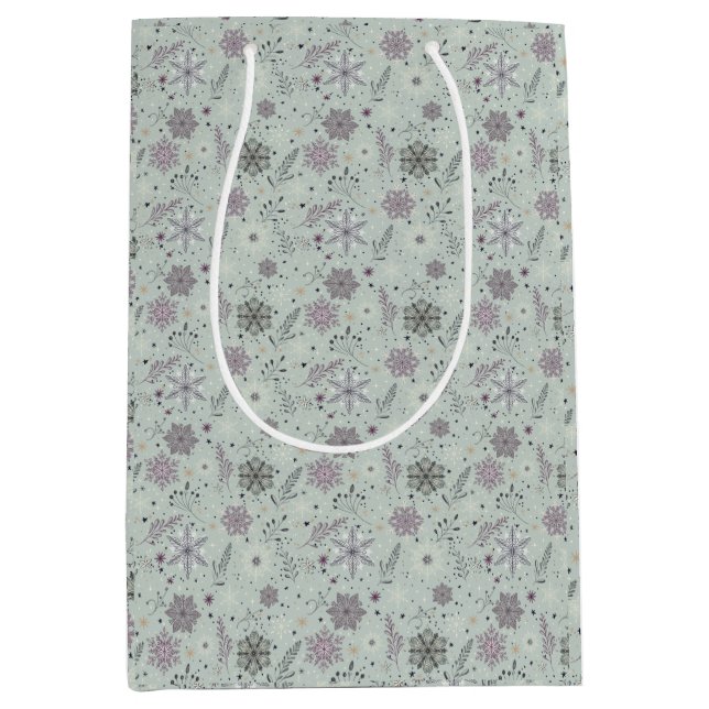 Vintage Snow Medium Gift Bag (Front)