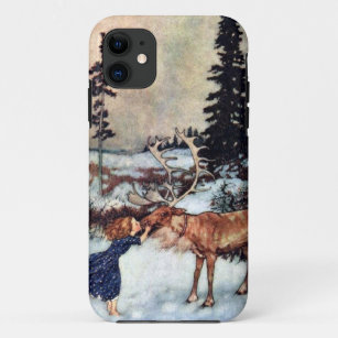 Vintage Snow Queen Fairy Tale with Gerda iPhone 11 Case