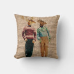 Vintage Snow Ski Deer Dictionary Pagepillow Throw Pillow at Zazzle