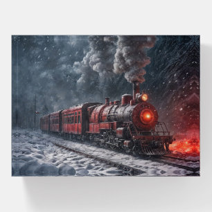 Vintage Snow Train Paperweight
