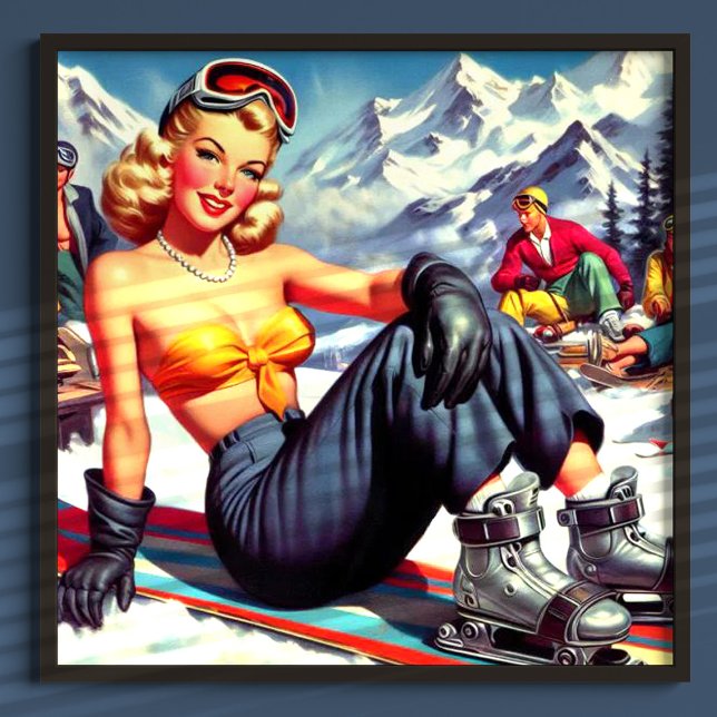 Vintage Snowboard Pin-up Poster (Creator Uploaded)