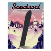 Vintage Snowboard travel poster (Front)