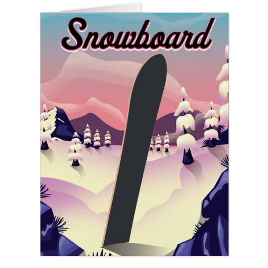 Vintage Snowboard travel poster (Front)