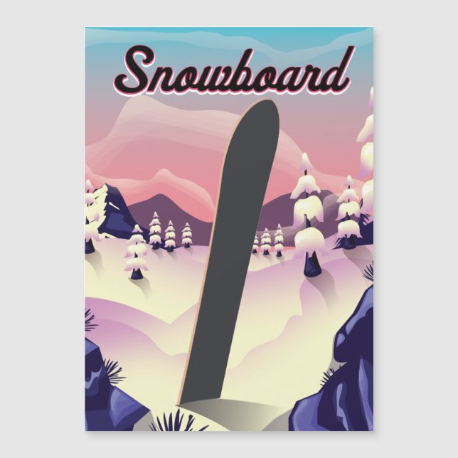 Vintage Snowboard travel poster (Front)