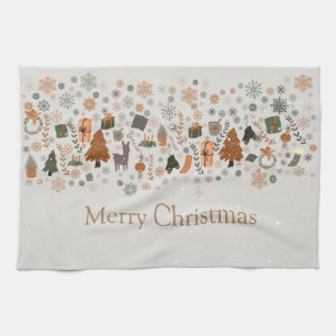Vintage Snowflakes Christmas Kitchen Towel