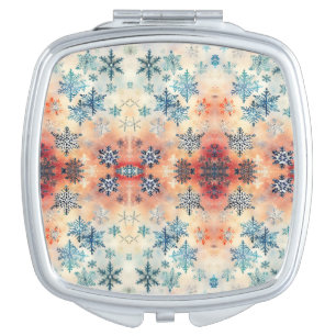 Vintage Snowflakes Pattern - Compact Mirror