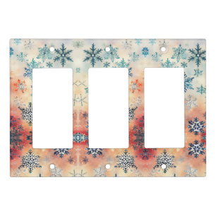 Vintage Snowflakes Pattern - Light Switch Cover