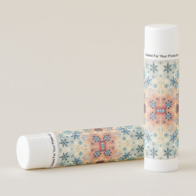 Vintage Snowflakes Pattern - Lip Balm (Front)