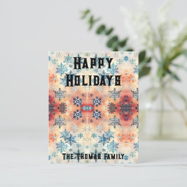 Vintage Snowflakes Pattern - Scrapbook Paper (Standing Front)