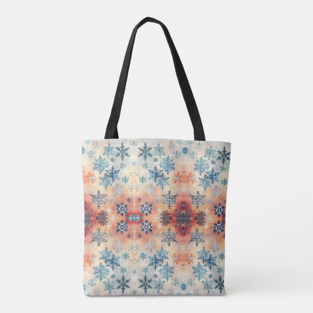 Vintage Snowflakes Pattern - Tote Bag (Back)