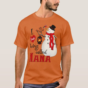 Vintage Snowflakes Snowman I Love Being Called Nan T-Shirt