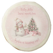 Vintage Snowman Christmas Birthday Sugar Cookies (Front)