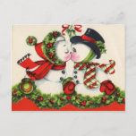 Vintage Snowman Christmas Postcard<br><div class="desc">Beautiful Victorian Christmas postcards! Look for matching postage! All images lovingly restored for best printing quality! Easy to customize!</div>