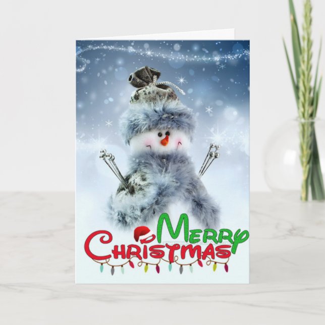 Vintage Snowman Holiday Card (Front)