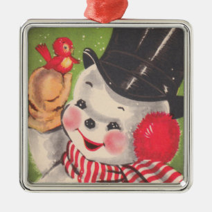 Vintage Snowman Ornament