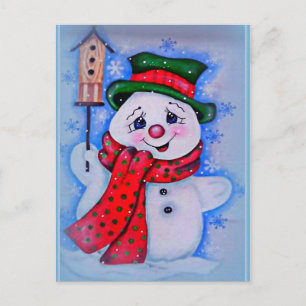 Vintage Snowman Postcard