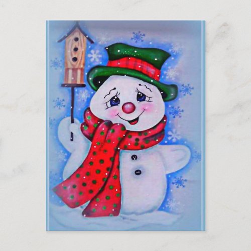 Vintage Snowman Postcard