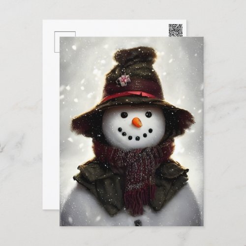 Vintage Snowman Postcard