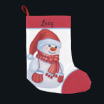 Vintage Snowman Small Christmas Stocking<br><div class="desc">Vintage Snowman</div>