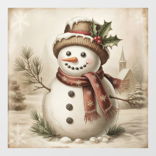Vintage Snowman Window Cling