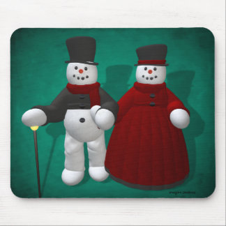 Vintage Snowmen: Lord & Lady Cool Mouse Pad