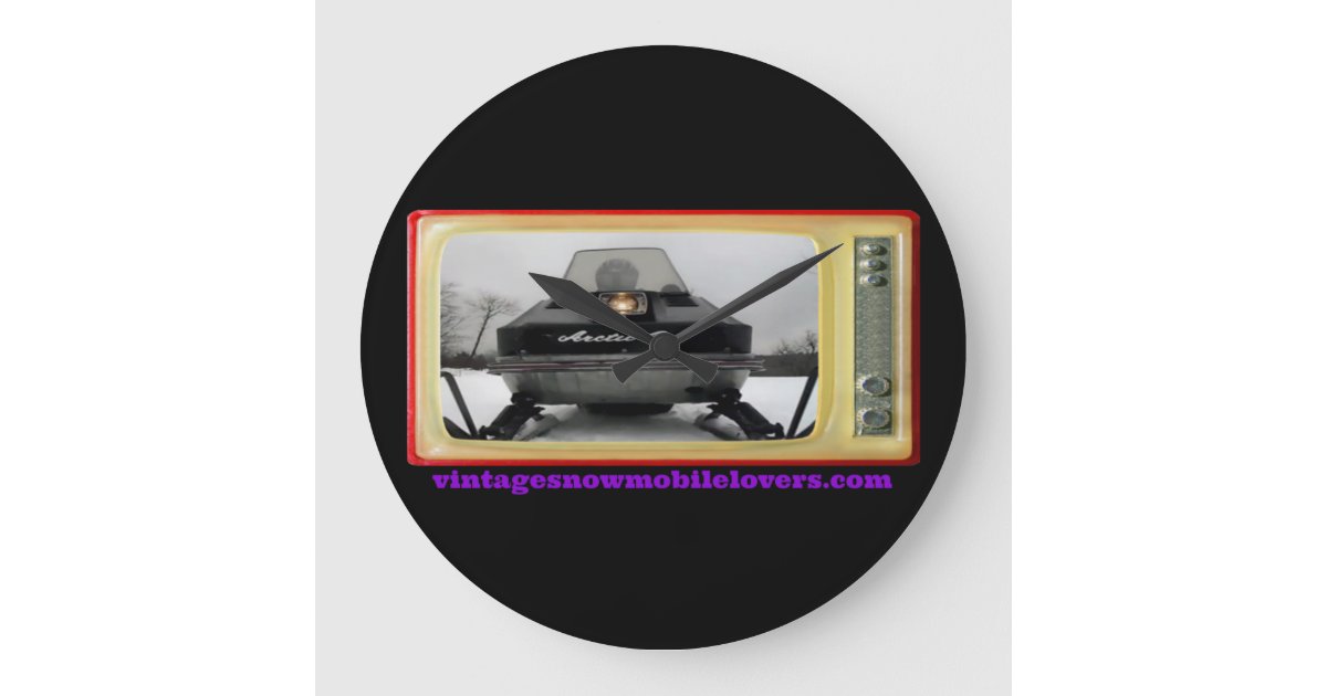 Vintage Snowmobile Lovers 1972 Arctic Cat Clock Zazzle