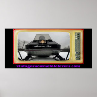 Vintage Snowmobile Lovers 1972 Arctic Cat Poster