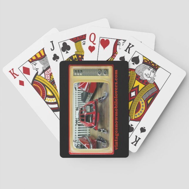 Vintage Snowmobile Lovers RUPP Playing Cards (Back)