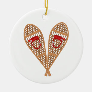 Vintage Snowshoes Ceramic Ornament