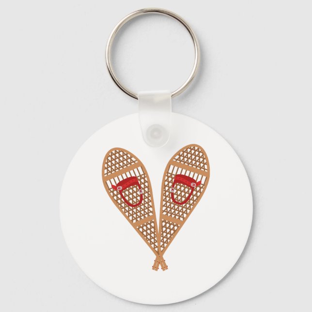 Vintage Snowshoes Keychain (Front)