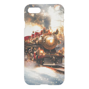Vintage Snowy Night Christmas Train Express iPhone SE/8/7 Case