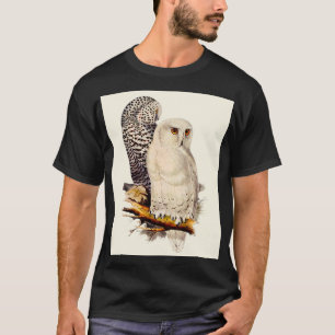 Vintage Snowy Owl Drawing T-Shirt