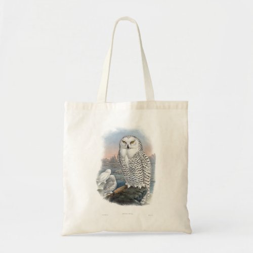 Vintage Snowy Owl Gould Tote Bag