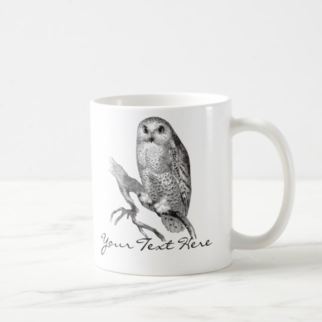 Vintage Snowy Owl Mug (Right)