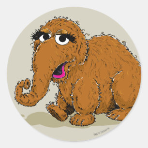 Vintage Snuffleupagus Classic Round Sticker